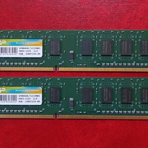 シリコンパワー DDR3-1333 4GB×2枚 計8GB デスクトップPC用メモリ