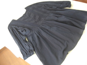  beautiful goods Ships race smog blouse navy blue 