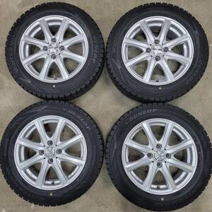 美品！ 中古冬タイヤホイールセット 15インチ 5.5J +42 4H100 8本スポーク DUNLOP WINTERMAXX WM02 175/65R15 84Q バリ溝！