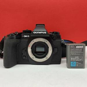 □ OLYMPUS OM-D E-M1 デジタルミラーレス一眼レフカメラ ボディ ブラック 動作確認済 シャッターOK BLN-1 バッテリー オリンパス