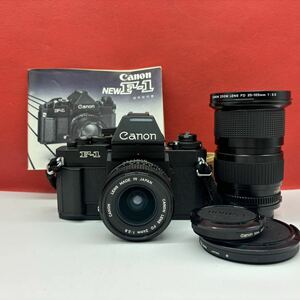 ◆ Canon New F-1 フィルムカメラ 一眼レフカメラ New FD 24mm F2.8 / ZOOM LENS New FD 35-105mm F3.5 シャッター、露出計OK キャノン