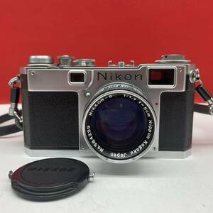 □ Nikon S2 フィルムカメラ レンジファインダー ボディ NIKKOR-S.C 5cm F1.4 レンズ 動作確認済 シャッターOK ニコン