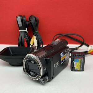 □ SONY Handycam HDR-CX700V デジタルビデオカメラ ハンディカム SONY LENS G 1.8/3.8-38 通電確認済 バッテリー ソニー
