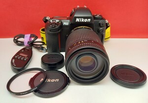 ■ Nikon F100 フィルム一眼レフカメラ ボディ AF NIKKOR 70-300mm F4-5.6D レンズ 動作確認済 シャッターOK ニコン