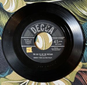 Ernest Tubb And Red Foley US Original 7inch Too Old To Cut The Mustard .. Hillbilly ロカビリー