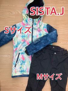 SISTA.J スノボウエア　上下セット　スノボウェア　上S　下M　レディース #544825