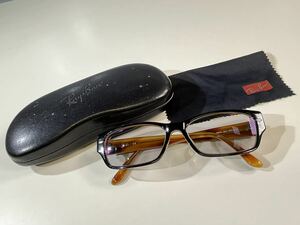 ★Ray-Ban サングラス RB5220 5019 55□16 140 レイバン 眼鏡 ブラウン系 度数あり ハードケース 度数不明 中古品 管理kame219