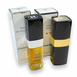 ★ほぼ満タン CHANEL 香水2点まとめ売りNo.5/CRISTALLE オードトワレ 100ml スプレータイプ シャネル EAU DE TOILETTE 中古品 管理J496