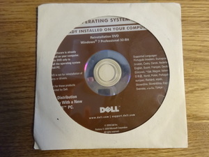 DELL Windows 7 Professional 32-Bit Reinstallation DVD