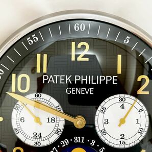 激レア 新品 パテック フィリップ 掛け時計 白文字盤 PATEK PHILIPPE ノベルティ 非売品 クォーツ式 ブラック 西洋 家具 スイス 時計 北欧の画像2