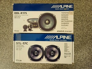 ALPINE アルパイン カーオーディオ 2wayスピーカー 17㎝ STL-17C DDL-R17S 2点セット ツィーター欠品 中古品 動作未確認の為ジャンク