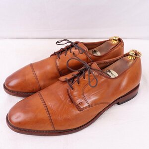 アレンエドモンズ 11 EEE キャップトゥ 茶 Lexington レキシントン ブラウン ALLEN EDMONDS USA製 ドレス メンズ 中古 古着 ds4252