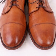 アレンエドモンズ 11 EEE キャップトゥ 茶 Lexington レキシントン ブラウン ALLEN EDMONDS USA製 ドレス メンズ 中古 古着 ds4252_画像3