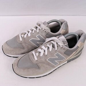 996 ニューバランス 26.0cm/new balance 灰 グレー 銀 シルバー 白 ホワイト 中古 古着 メンズスニーカー yy2816