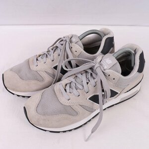 565 ニューバランス 26.0cm/new balance 灰 グレー 紺 ネイビー 中古 古着 メンズスニーカー yy2825