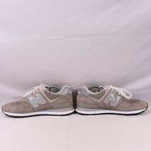 574 ニューバランス 27.5cm/new balance 灰 グレー 銀 シルバー 白 ホワイト 中古 古着 メンズ スニーカー yy2831_画像5