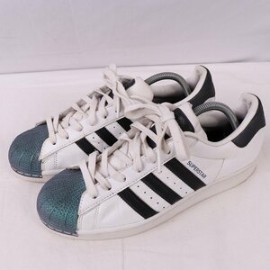 SUPERSTAR FOOTWEAR 27.0cm/adidas スーパースター アディダス スニーカー 白 ホワイト 黒 オーロラ 中古 古着 メンズ ad4783