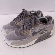 WMNS AIR MAX 90 LX 26.5cm/NIKE エアマックス90 ナイキ 古着 中古 グレー 灰色 白 レディース スニーカー xx7998_画像1