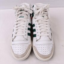 TOP TEN HI 25.5cm/adidas トップテン ハイ アディダス スニーカー 海外モデル 白 ホワイト 緑 オレンジ 中古 古着 メンズ ad4787_画像3