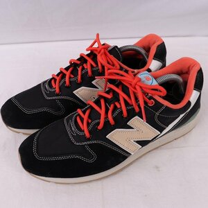 996 ニューバランス 27.5cm/new balance 黒 ブラック ベージュ 緑 オレンジ 中古 古着 スニーカー メンズ yy8770