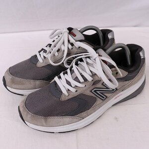 880 ニューバランス 26.5cm 2E/new balance ダークグレー 白 グレー 中古 古着 スニーカー メンズ yy8777