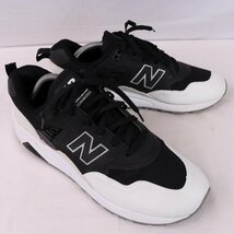 580 ニューバランス 27.0cm/new balance 黒 ブラック 白 中古 古着 スニーカー メンズ yy8794_画像6