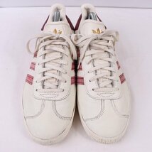 GAZELLE 'WHITE RED' 27.0cm/adidas ガゼル ガッツレー アディダス スニーカー オフホワイト バーガンディー 中古 古着 メンズ ad4804_画像3