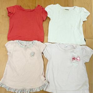 Tシャツ 半袖Tシャツ 半袖 西松屋　ベルメゾン　 女の子　80 4枚セット