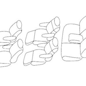 エルグランド シートカバー E52 H22/8-H25/12 7人 スタンダード ブラック 1台分セット DOMS (6207の画像4