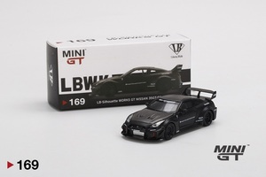 1/64 MINI-GT MGT00169-L LB-Silhouette WORKS GT Nissan 35GT-RR バージョン1 マットブラック 左ハンドル 中国限定 R35シルエットワークス