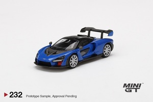 1/64 MINI-GT MGT00232-L マクラーレン セナ アンタレスブルー 左ハンドル McLaren Senna Antares Blue トゥルースケール ミニGT TSM