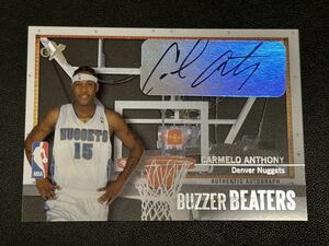 2003-04 Fleer E-X Carmelo Anthony Rookie Buzzer Beaters Auto 208/299 