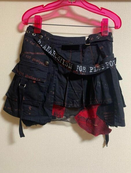 美品 h.ANARCHY layered mini skirt 