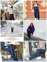 送料0 【COOKMAN】クックマン Chef Pants シェフパンツ Denim Navy 231-23860 -L デニムネイビー 男女兼用 イージーパンツ スケボー LA_画像8