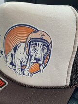 【OCEAN BEETLE】オーシャンビートル Pretty Dog cap [pdog-cap] 犬 キャップ CAP 帽子 ブラウン / フリーサイズ バイク乗り chopper乗り_画像5