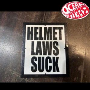 【OCEAN BEETLE】オーシャンビートル HELMET LAWS SUCK ステッカー 抜き型ステッカー BLACK / バイカー バイク乗り Sticker Helmet chopperの画像2