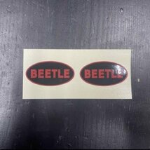 【OCEAN BEETLE】オーシャンビートル 【BLACK - BEETLE 】ブラック 楕円Logo ステッカー / バイカー バイク乗り Sticker おでこステッカー_画像2