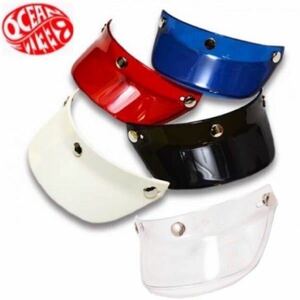 【OCEANBEETLE】オーシャンビートル BEETLE VISOR 純正バイザー /ブラック 黒 3点止め chopper SHORTY PTR 500TX MTX LAC BELL BUCO 定番