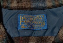 ヴィンテージ PENDLETON 70s USA製 オープンカラー 開襟 ネルシャツ ウール チェック ペンデルトン ビンテージ 古着_画像4