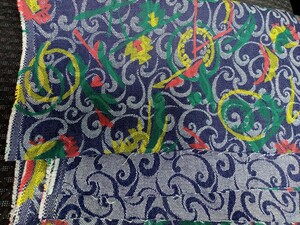 A. Okayama .. Denim Tang . pattern Jaguar do woven print Denim 145cm width 10oz 2m cut cloth domestic production denim
