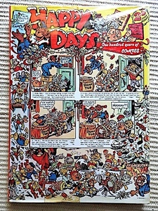 洋書（英国）★HAPPY DAYS=One hundred years of COMICS★1870年代〜1970年代コミック★モノクロ+カラー作品・解説集