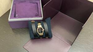 5355 シャリオール CHARRIOL レディース クオーツ 腕時計 スネークブレス 黒系文字盤 不動 美品
