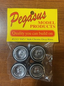 【送料込み】 Pegasus 1：24 1：25 #1313 プラモデル ミニカー カスタムパーツ デイトン ワイヤーホイール＆タイヤ ローライダー ペガサス