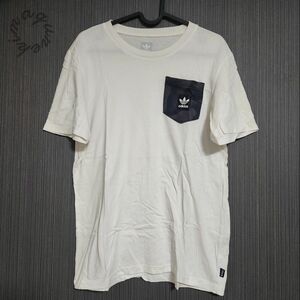 【adidas】アディダス 半袖Tシャツ スポーツウェア ホワイト胸ポケット付き