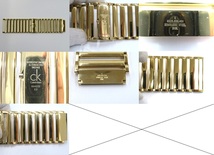 [A034] カルバンクライン Calvin Klein swiss made ブレスレット腕時計 ゴールド 箱付き_画像7