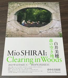 【白井美穂 森の空き地】府中市美術館 2023－2024 展覧会チラシ