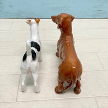 栖落h754 不思議の国のアリス 英国製 ロイヤルドルトン 陶器 犬フィギュア ミニチュアダックスフンド/シュナウザードッグ ★2個セット_画像5