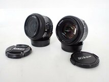 NIKON AF NIKKOR 28mm F2.8D 広角レンズ/NIKKOR 50mm F1.4 単焦点標準レンズ ニコン ニッコール 2本セット △ 6D269-11_画像1