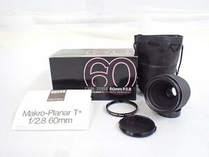 Cari zeiss カールツァイス Makro-Planar F2.8 60mm T* レンズ CONTAX コンタックス 説明書/ケース/元箱付 ∴ 6D3FC-14