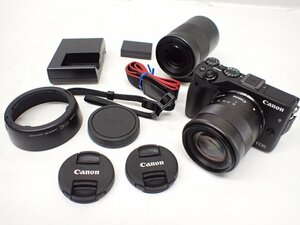 Canon ミラーレスデジタル一眼カメラ EOS M3 ダブルズームキット キヤノン キャノン ∩ 6D61D-8